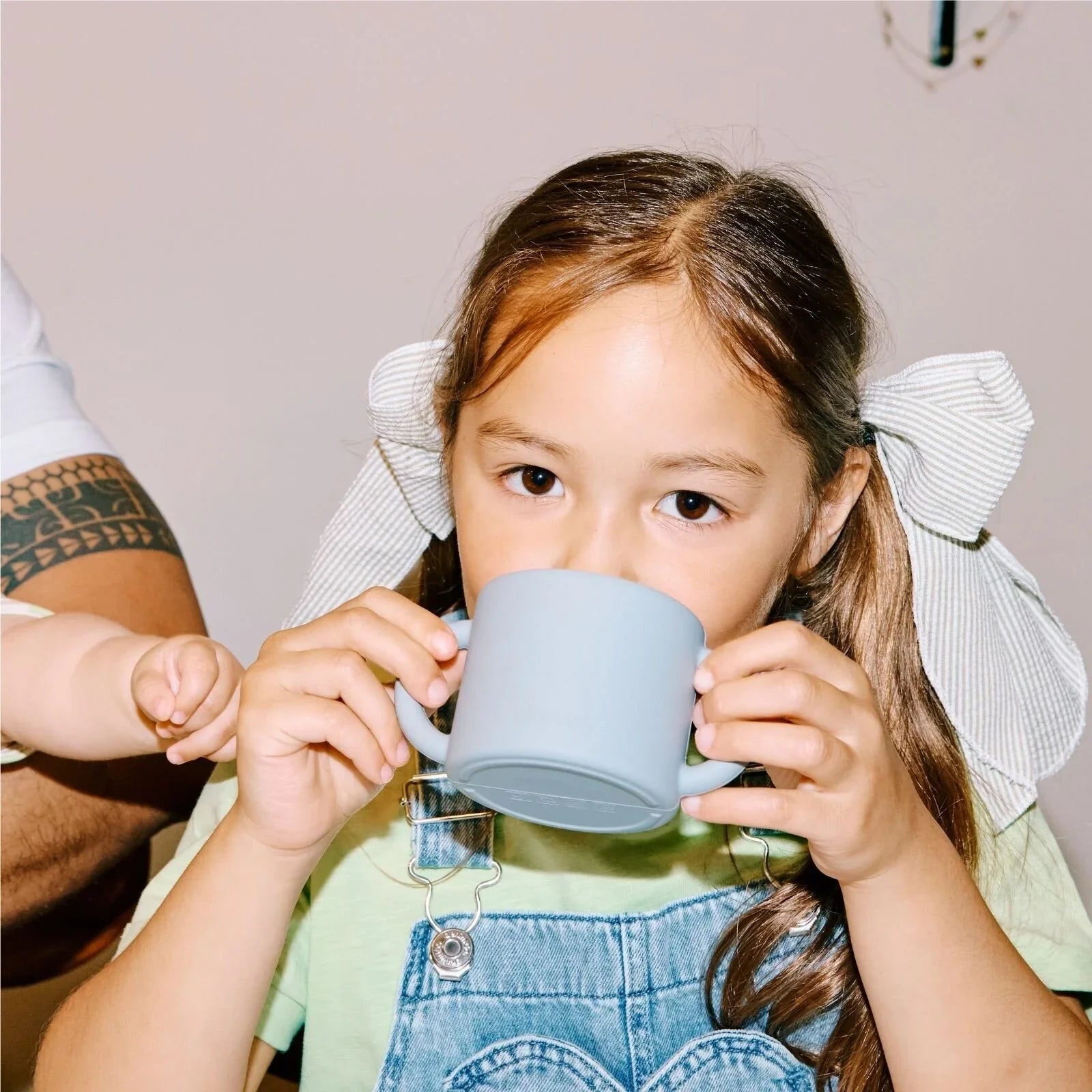 Cwpan Silicôn Pippeta gyda Gwelltyn - Halen Môr