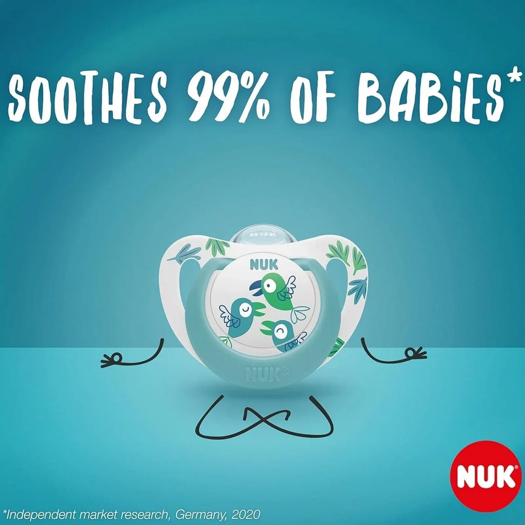 NUK Star Soother 18-36 mis, Pecyn o 2 - Glas