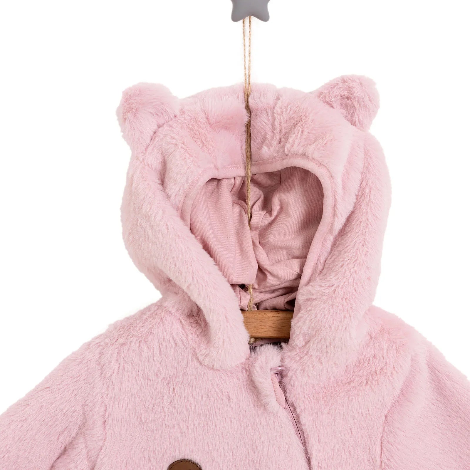 Siwmpsuit Traed Plush i Faban Merch Newydd-anedig HelloBaby - Pinc