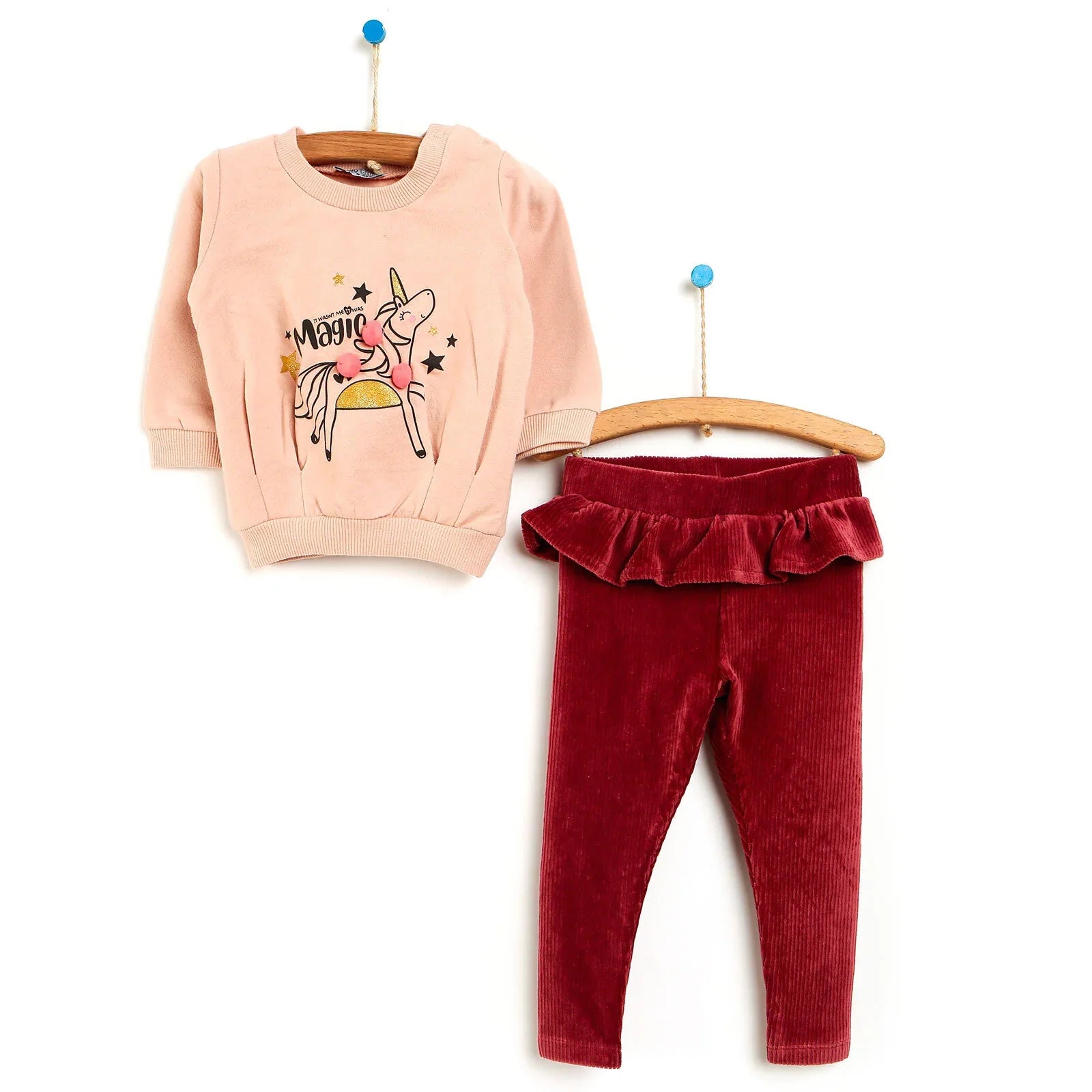 Legins a Sweatshirt HelloBaby - Maroon