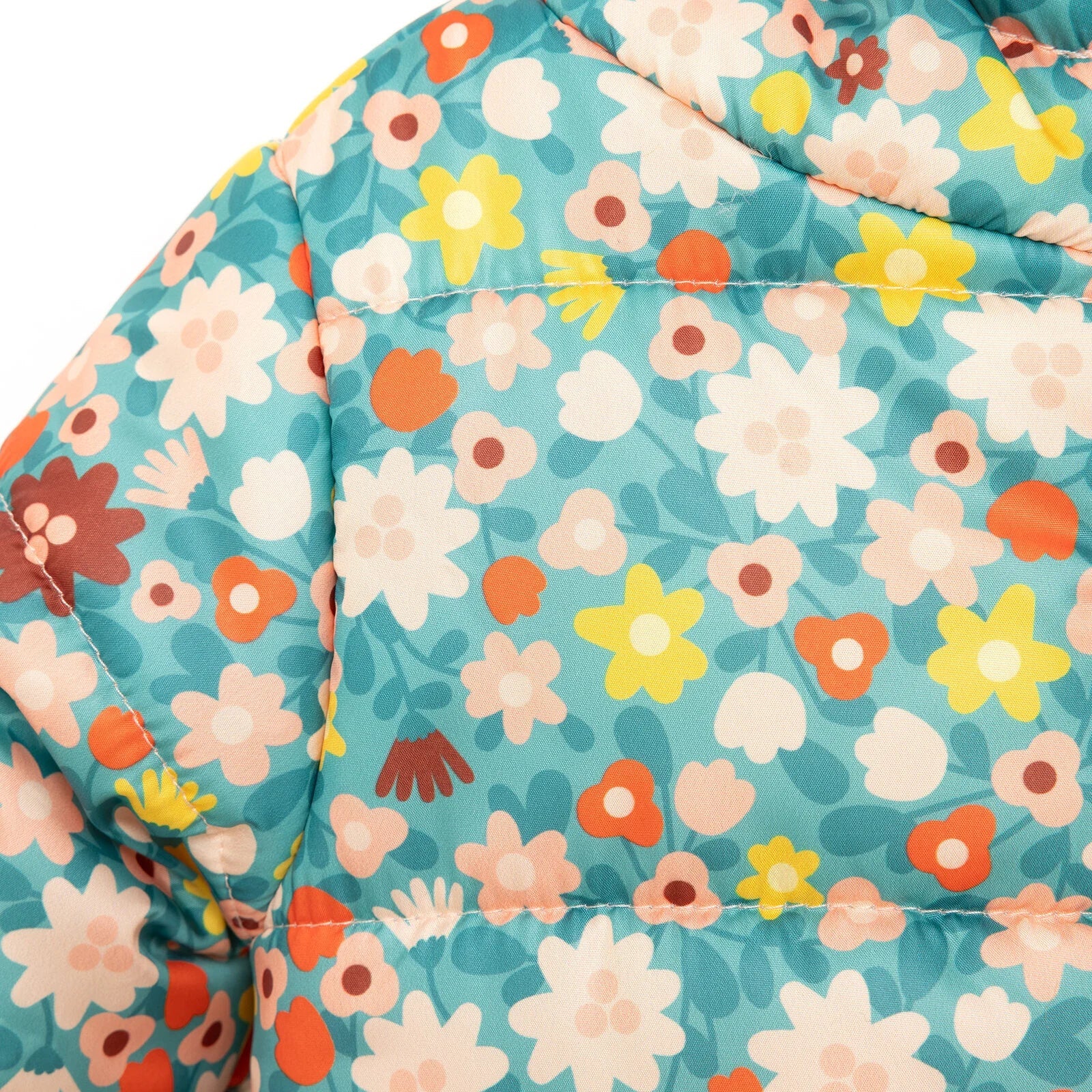 Côt Gaeaf HelloBaby Basic Gyda Phrint Blodau ac Ysgwyddau - Argraffwyd