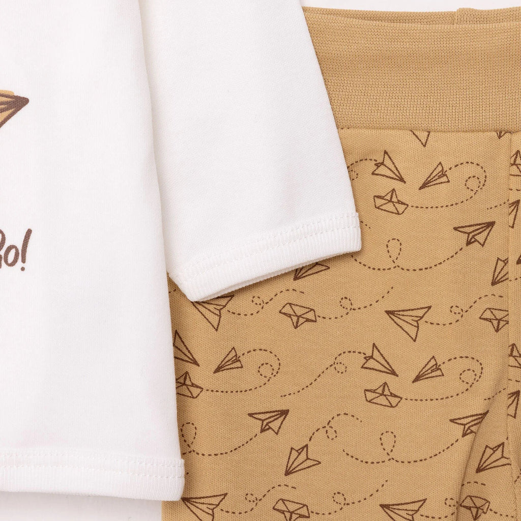 Set 5 Darn ar gyfer Newydd-anedig HelloBaby Boy - Beige