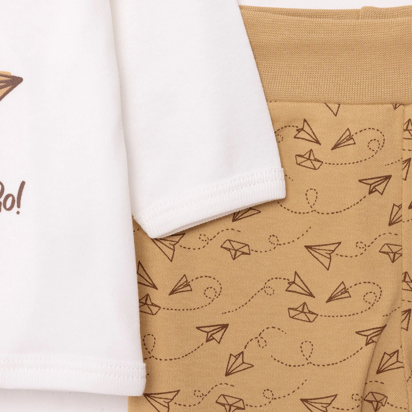 Set 5 Darn ar gyfer Newydd-anedig HelloBaby Boy - Beige