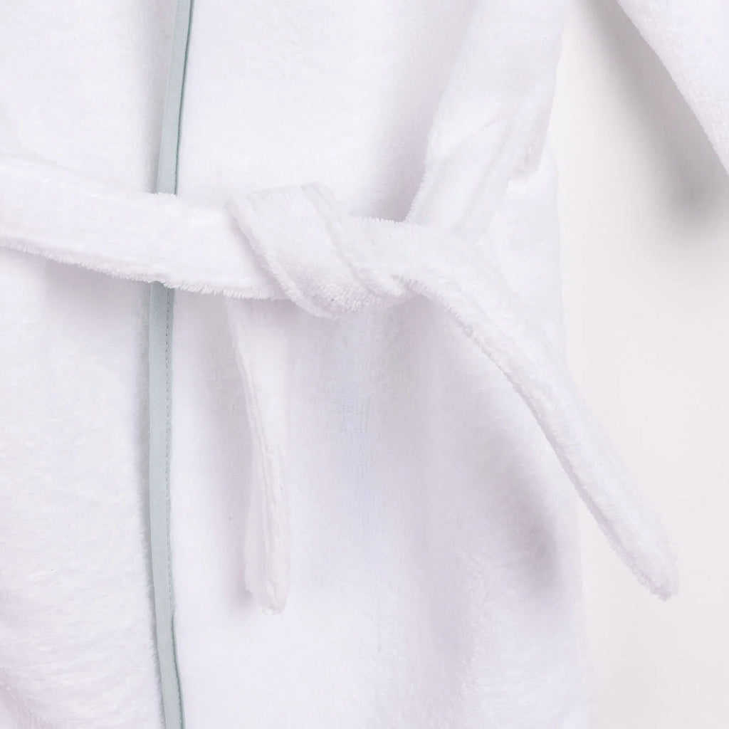 Mollia Boy Baby Bathrobe - White