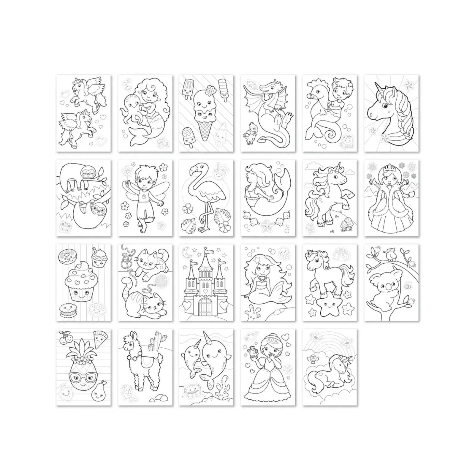 Llyfr Lliwio Orchard Toys: Unicornau, Mermedau a Mwy