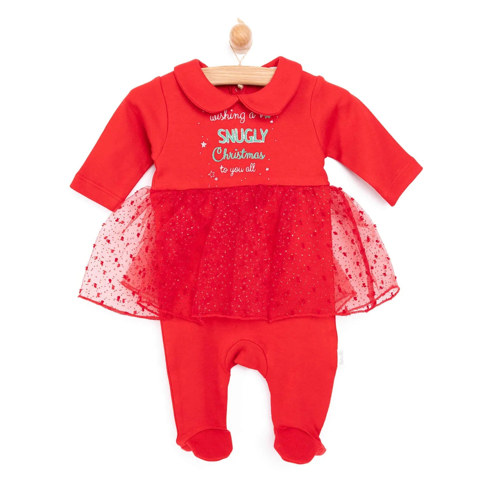 Bebetto Siwmper Nadolig i Fabanod - Coch