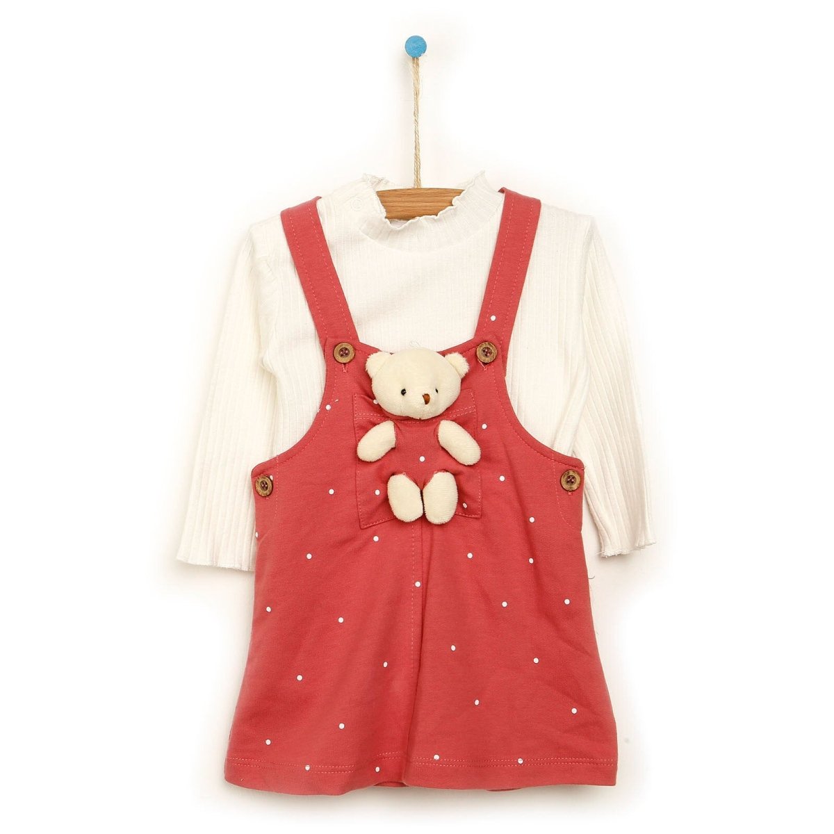 Sgert Salopette Tuffy - Crys chwys - Pinc golau