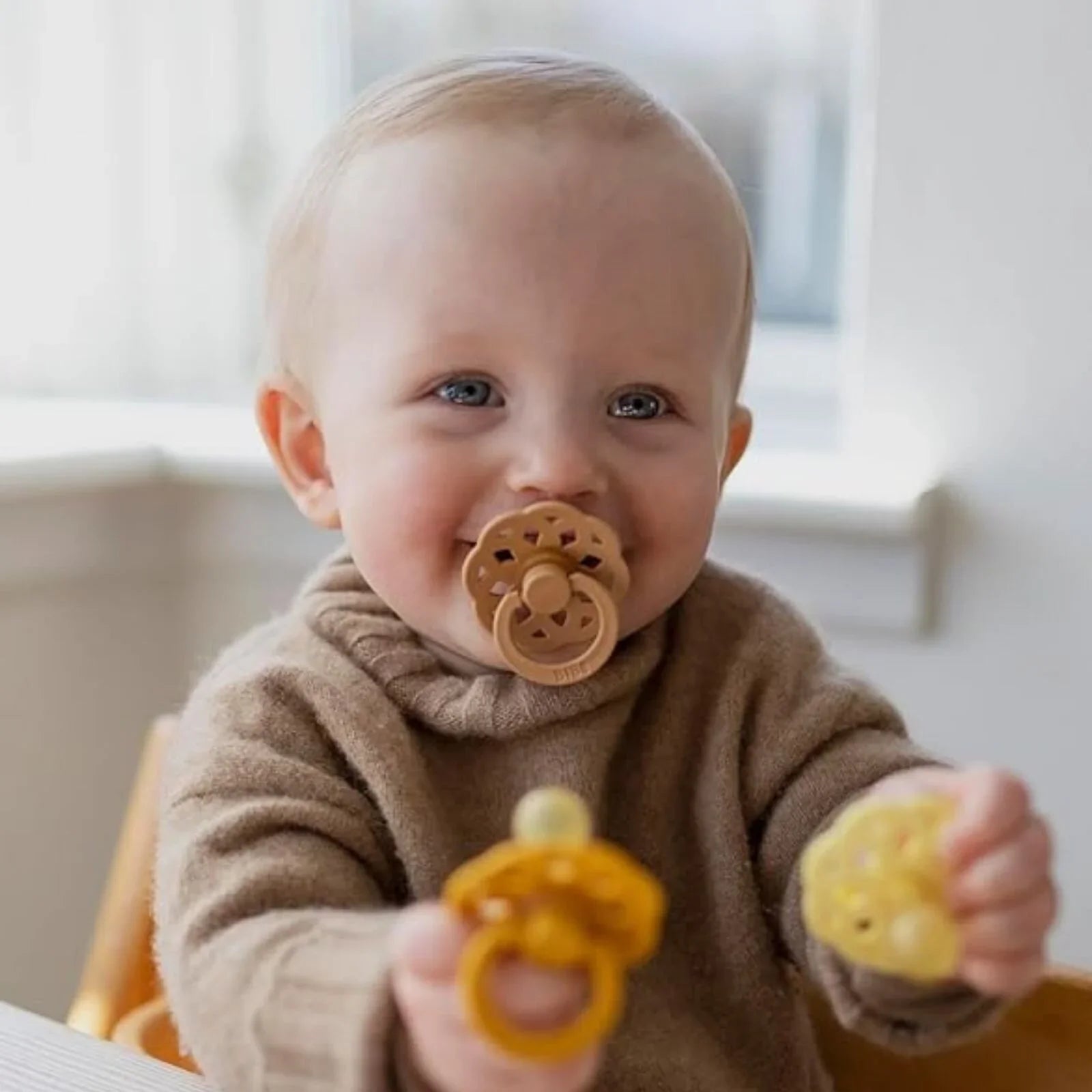 BIBS Boheme Soothers 0-6 mis, Pecyn o 2 - Woodchuck &amp; Blush