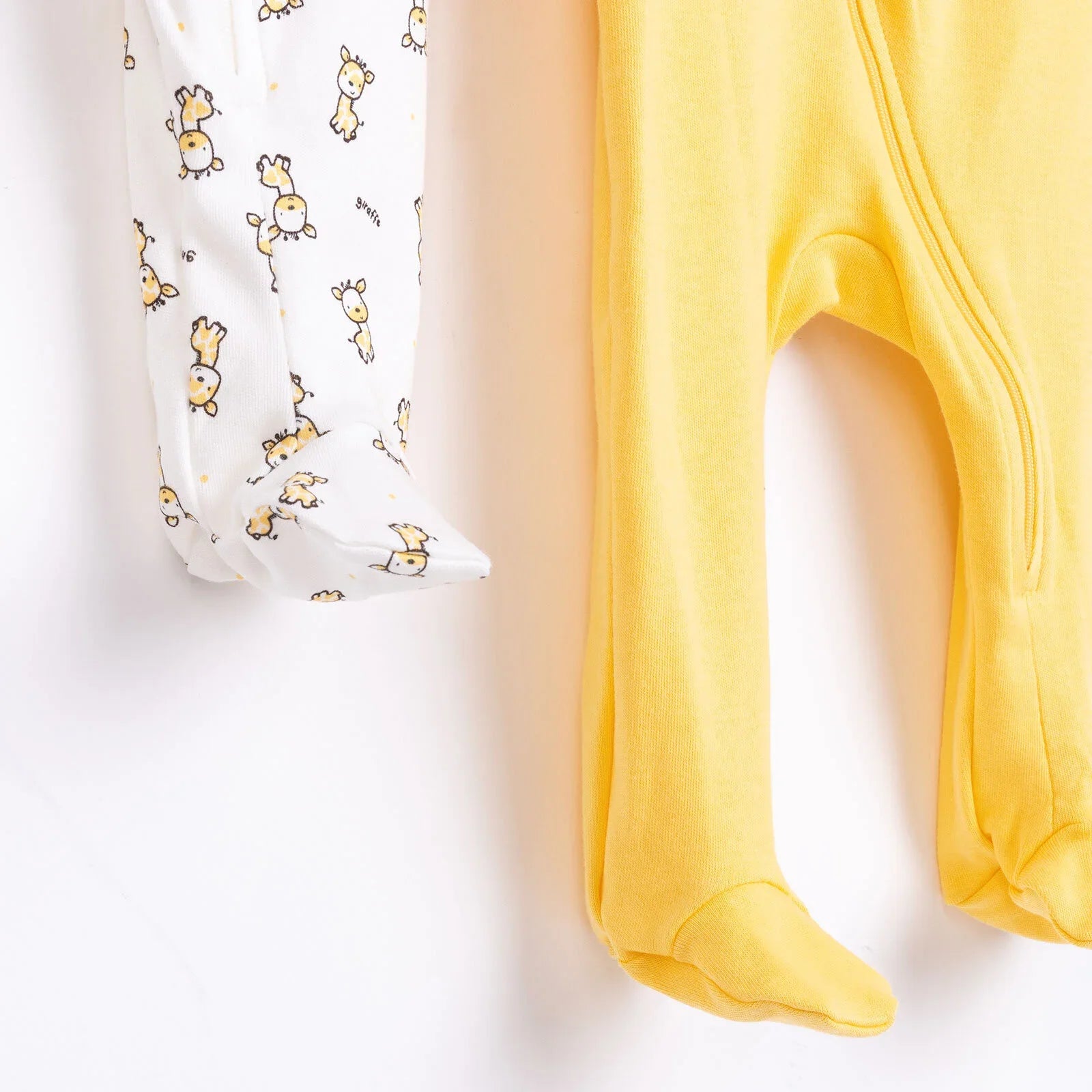 HelloBaby Newborn Boy Footed Jumpsuit - Yellow