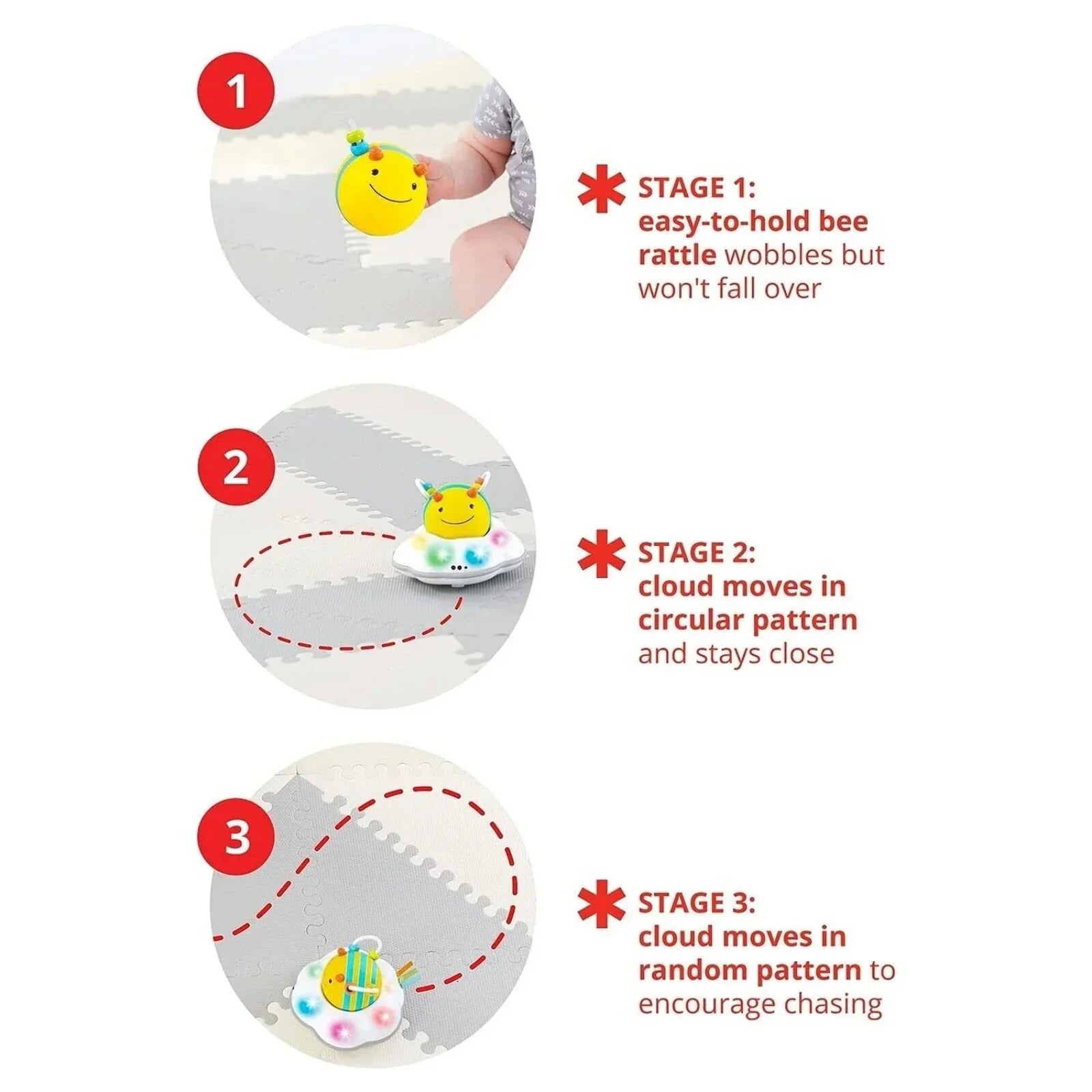 Skip Hop Explore & More Follow-Bee Crawl Toy