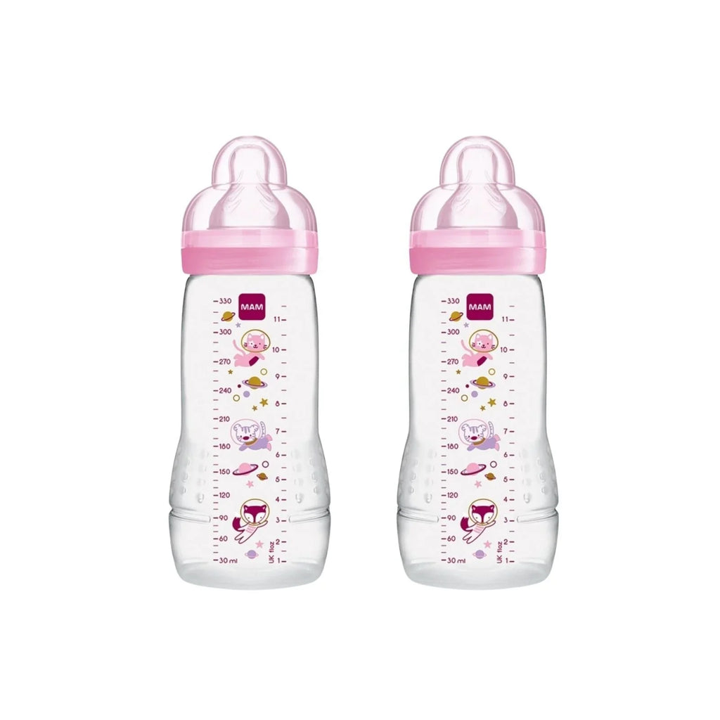 MAM Easy Active Bottle 330ml Pack of 2 - Pink