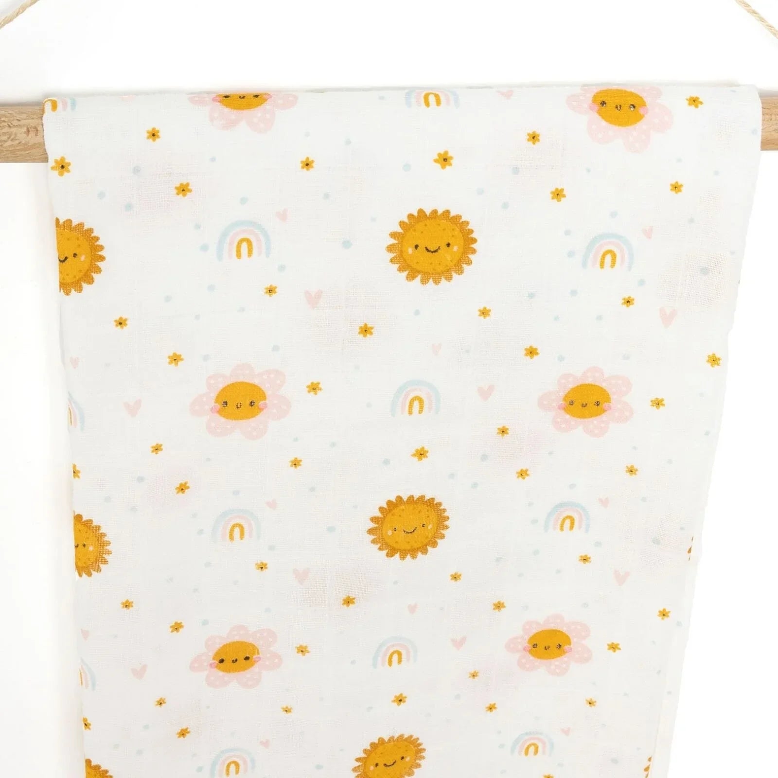 Little Dreams Girl Muslin Blanket - Yellow