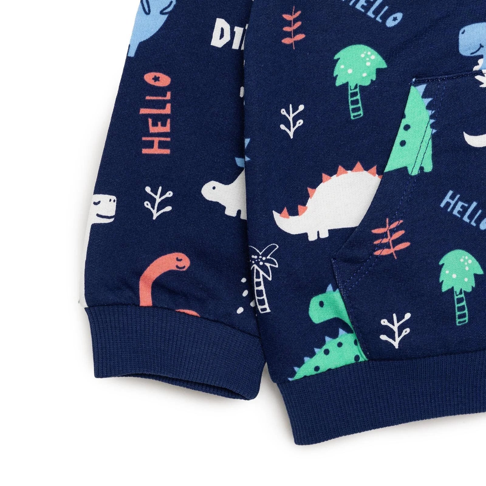 HelloBaby Basic Boy Dinosaur Patterned Jumpsuit - Printed