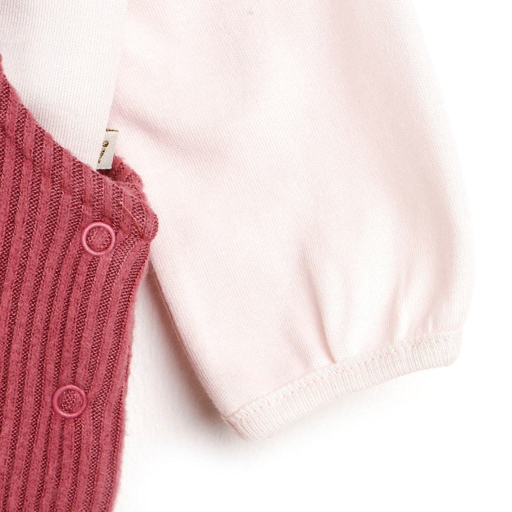 For My Baby Newborn My Family Overalls-Slippers - Light Rose