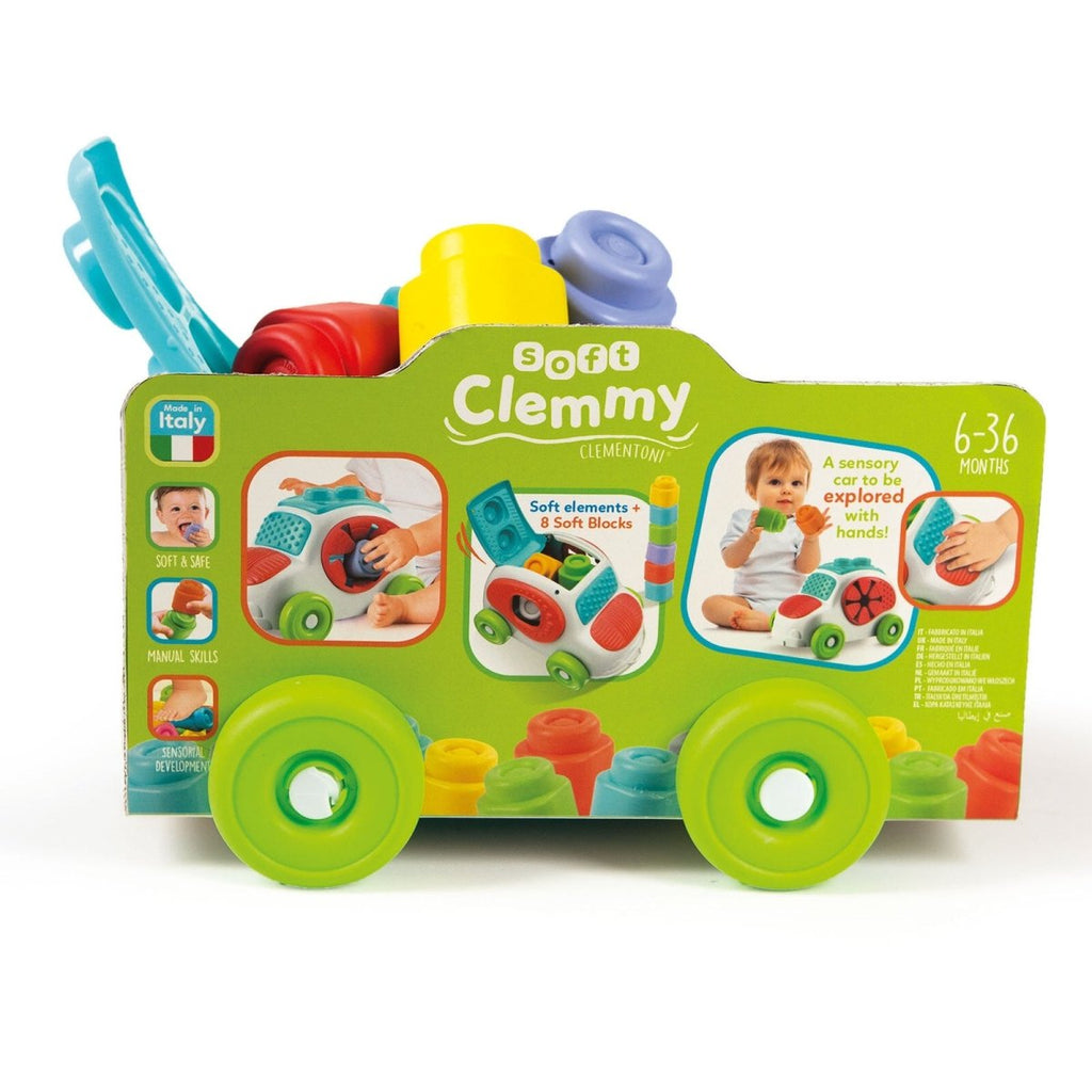 Clementoni Soft Clemmy - Car Gyffwrdd o Flociau Meddal