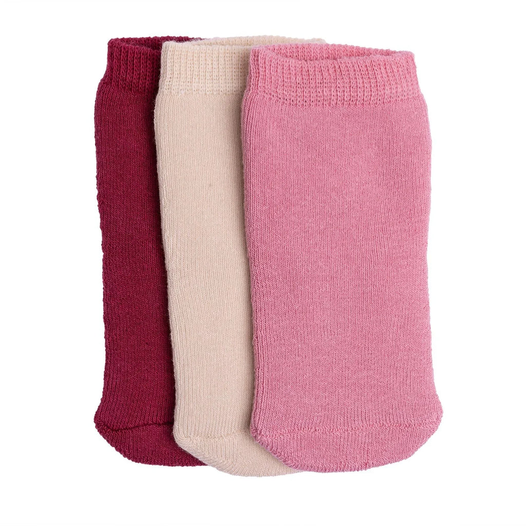 HelloBaby Girl Chenille Socks 3 Pack - Light Rose