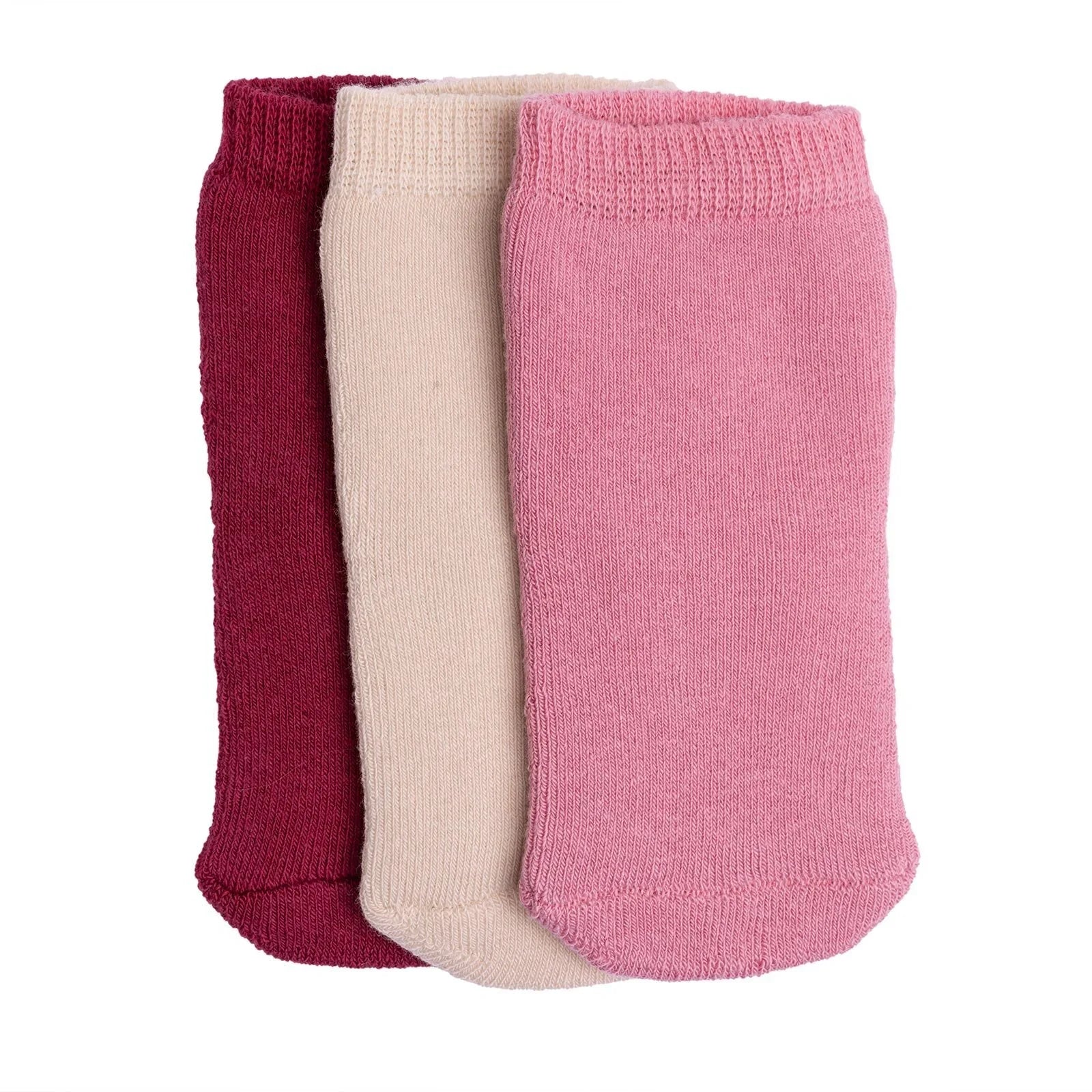 HelloBaby Girl Chenille Socks 3 Pack - Rhosyn Golau