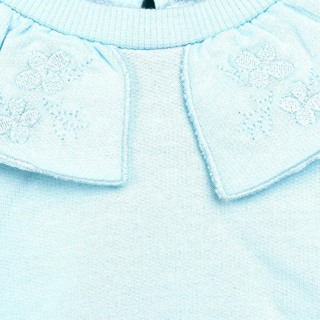 Crys Chwys Tuffy â Choleri - Heb Draed ar y Gwaelod - Glas Ysgafn