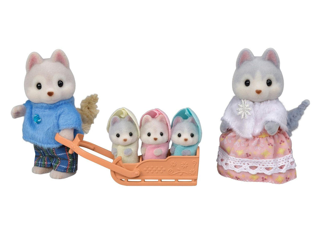 Set Chwarae Teulu Husky Sylvanian Families ar gyfer Plant 3 Oed a Hŷn