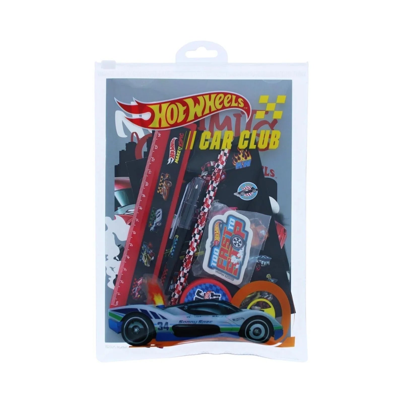 Set o Ddeunydd Ysgrifennu Super Hot Wheels