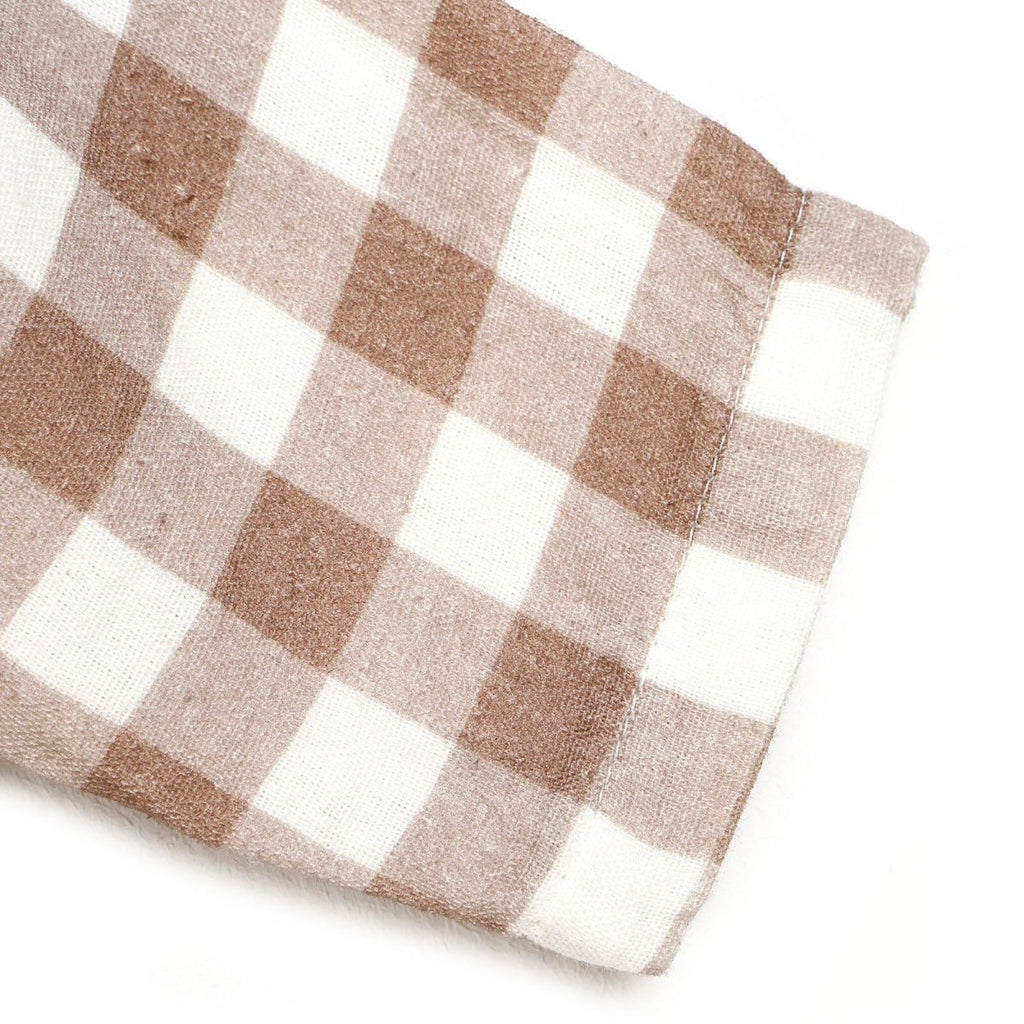 Dillad Babis Newydd-anedig HelloBaby o Fwslin - Siwmper - Brown