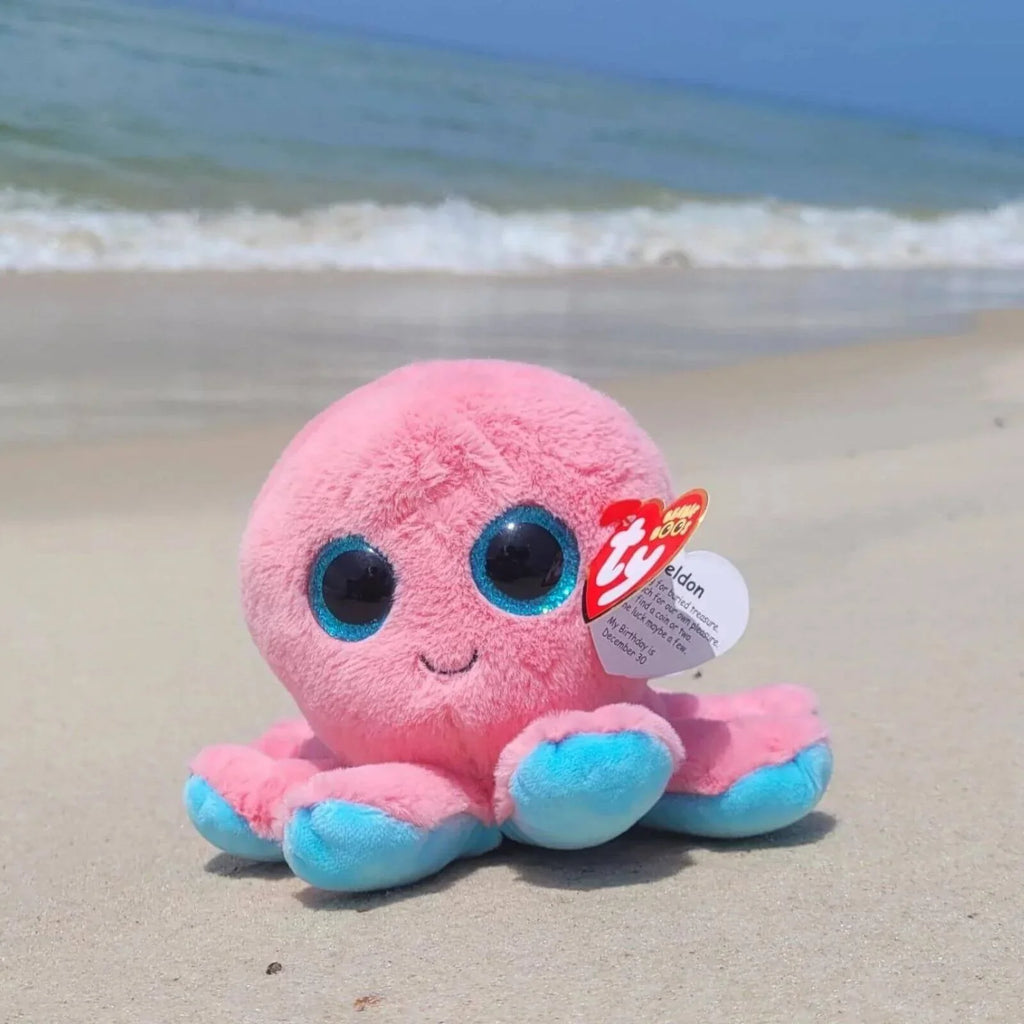 Oktopws Sheldon o'r gyfres Ty Beanie Boo