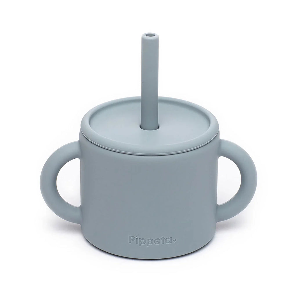 Cwpan Silicôn Pippeta gyda Gwelltyn - Halen Môr