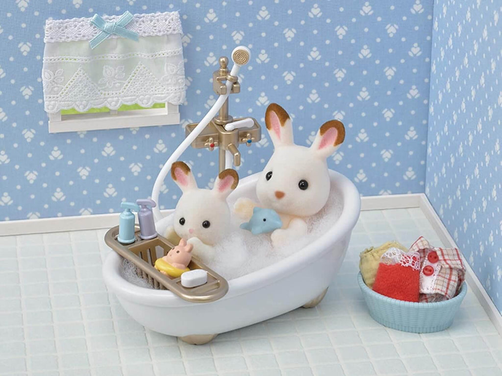 Sylvanian Families Country Bathroom Furniture Playset for Age 3 and Up