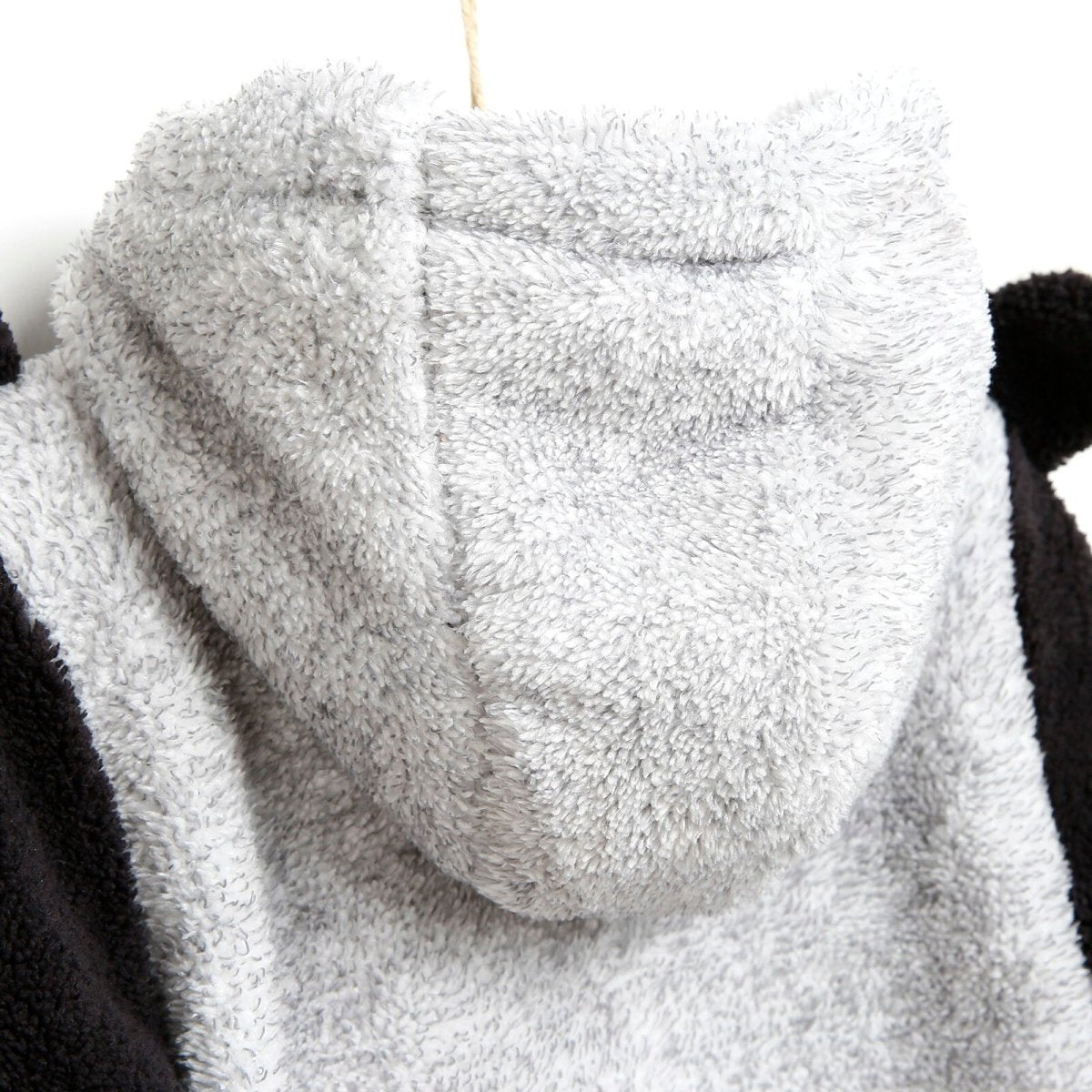 Siwmpsuit Traed i Fabanod Newydd-anedig Midimod â Dyluniad Arth Ciwt - Llwyd