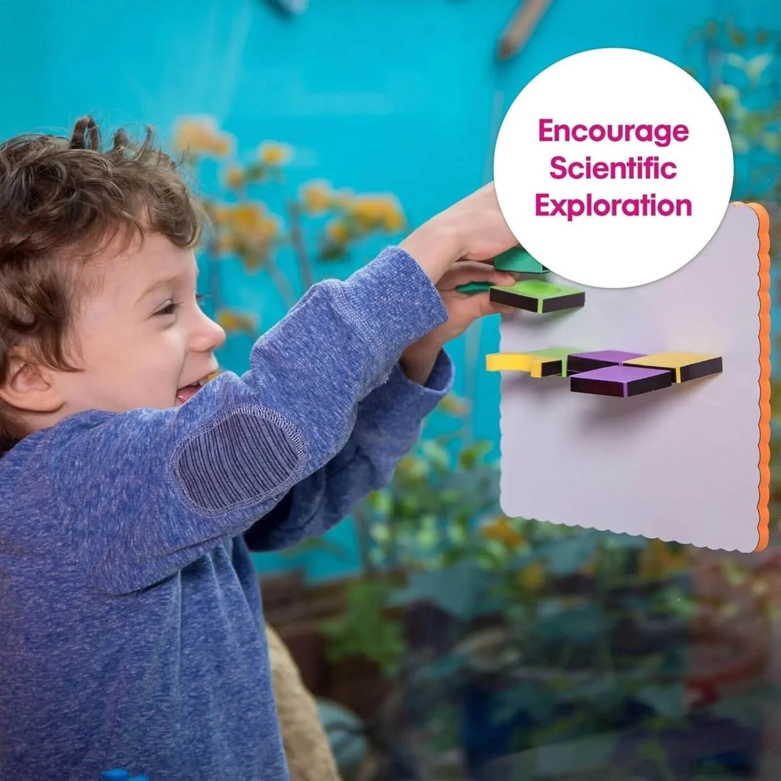 Siapiau Magnetig Edushape gyda Bwrdd, 54 o ddarnau