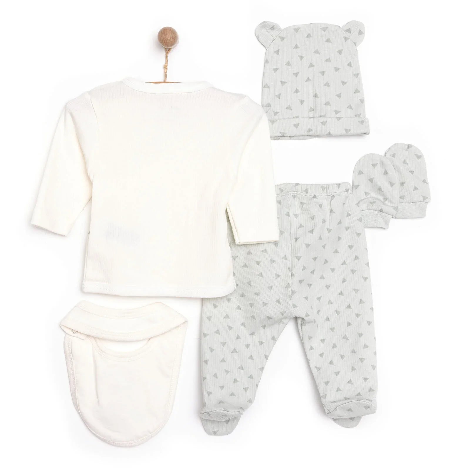 Little Life Unisex 5 Piece Newborn Set - Ecru