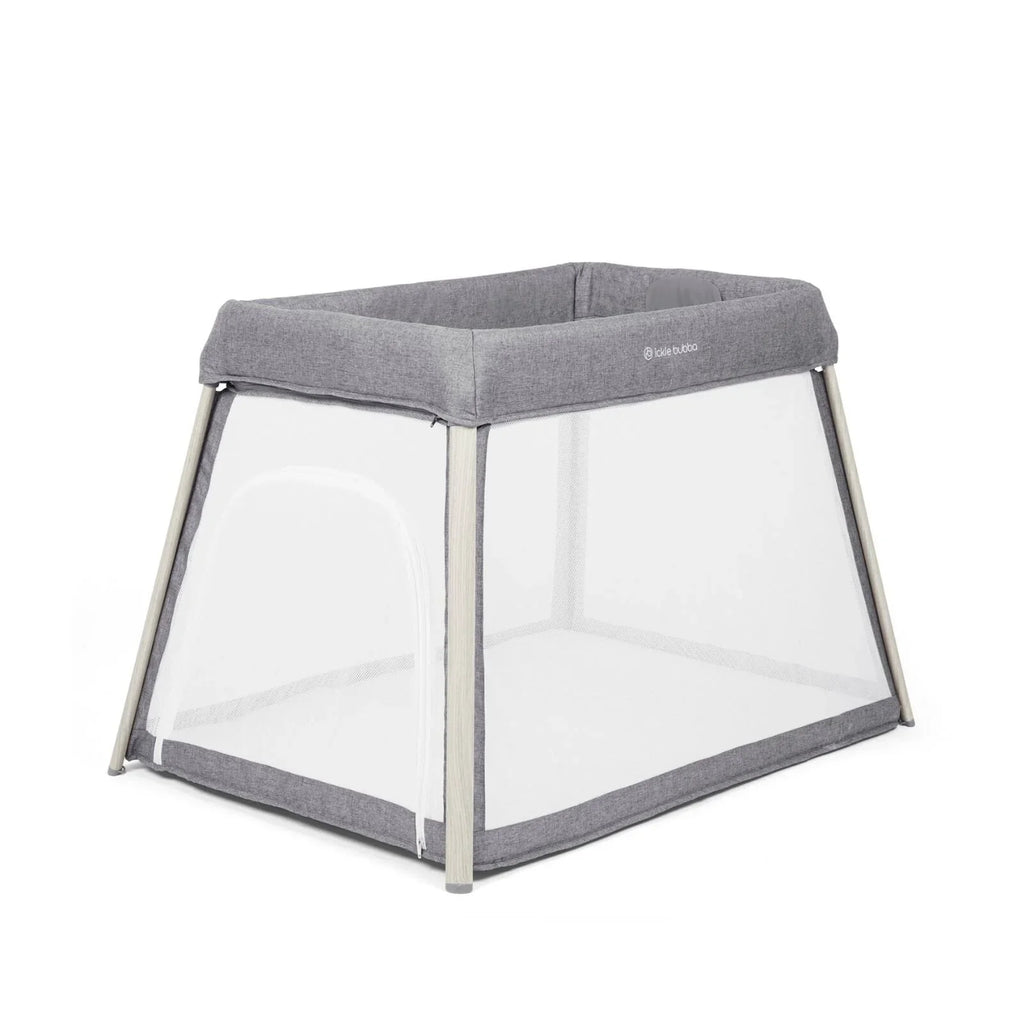 Ickle Bubba Scout 2-in-1 Cot Teithio a Pharc Gwarae - Llwyd Onnen