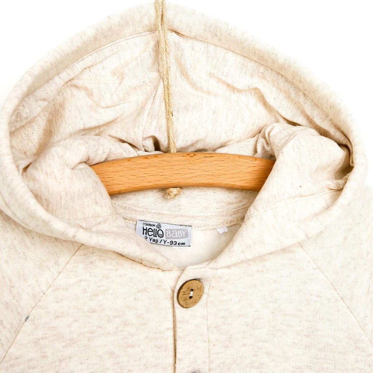 Crys Chwys Sylfaenol HelloBaby i Fachgen - Lliw Hufen