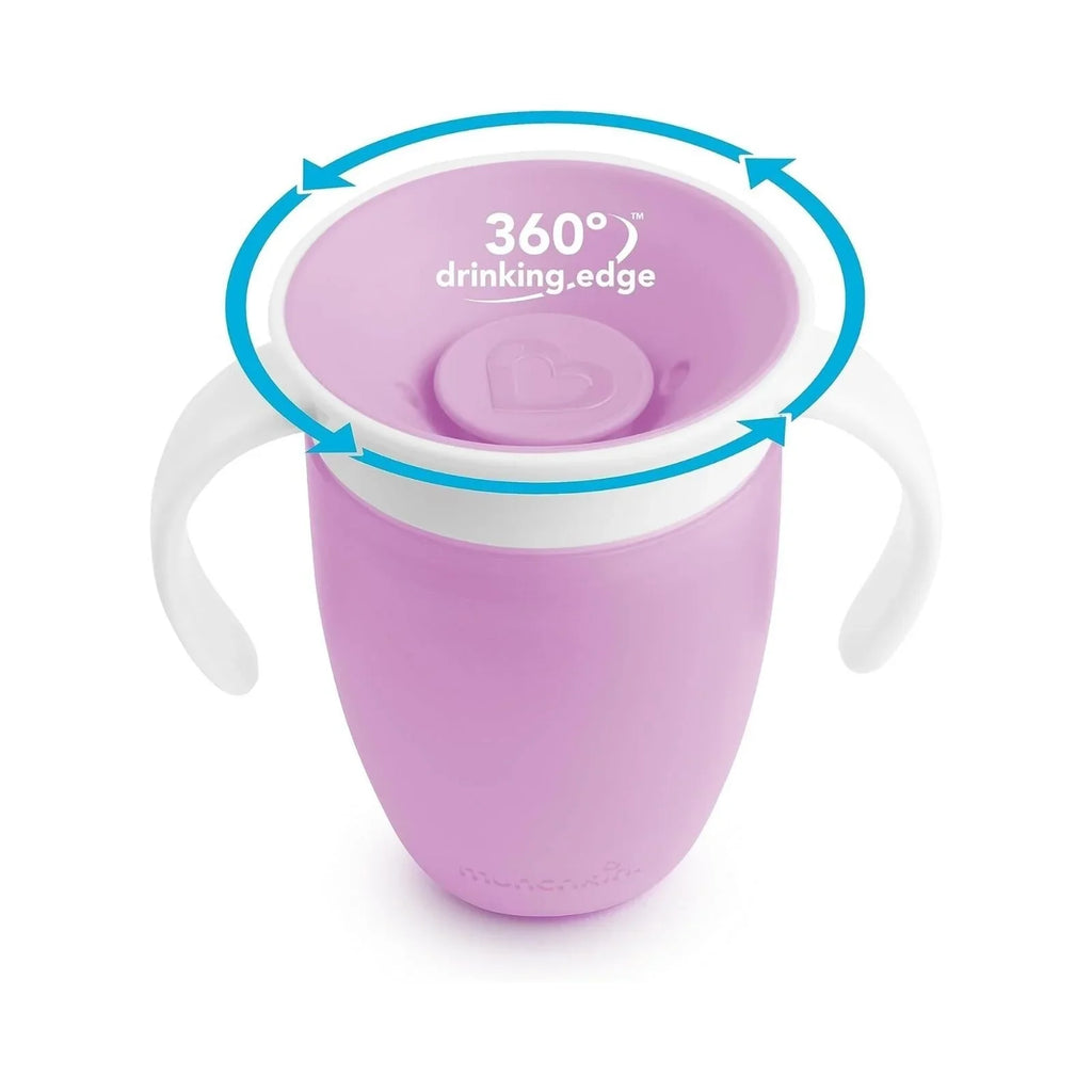 Cwpan Hyfforddi Munchkin Miracle 360 6+ mis 207ml - Porffor