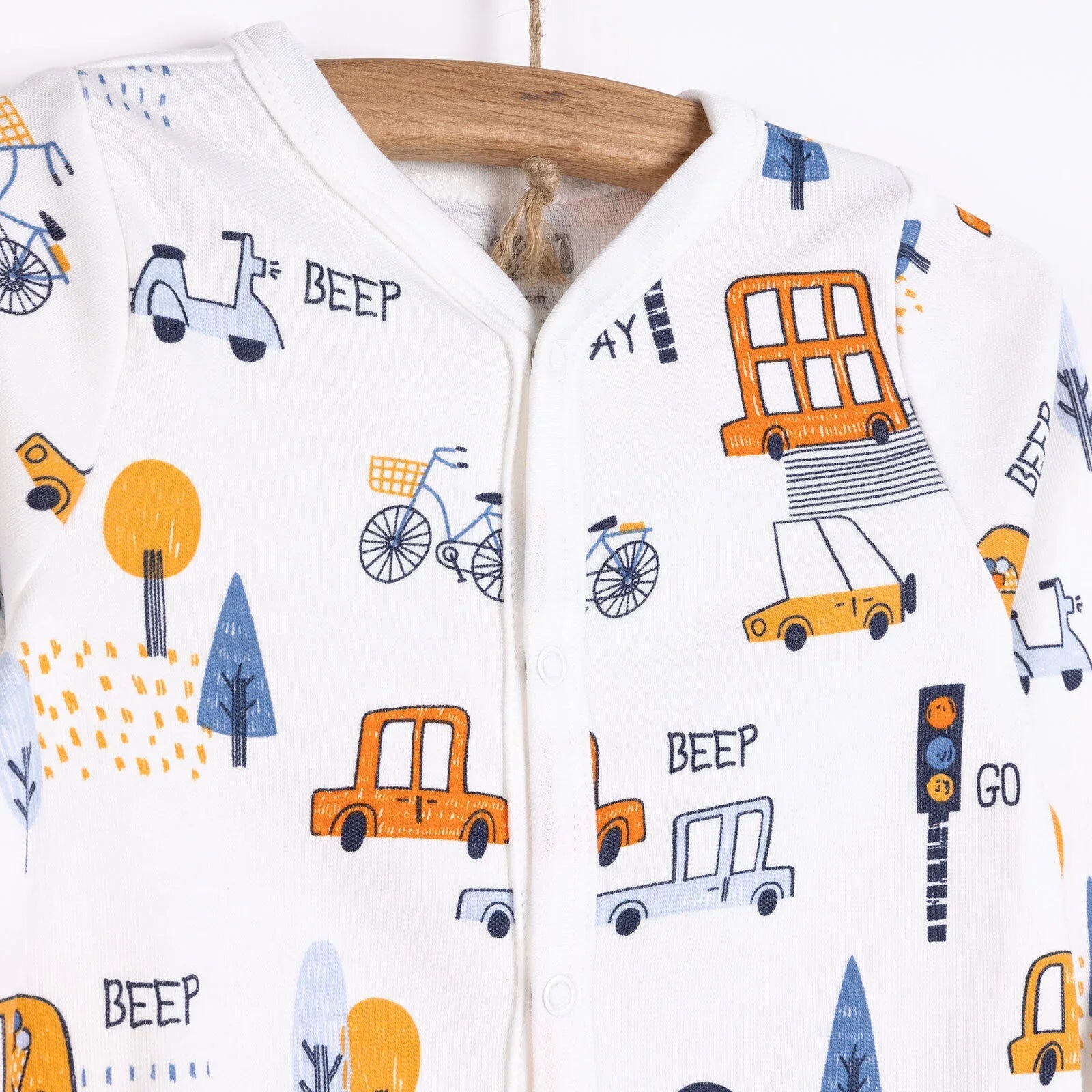 Set Cychwynnol Newydd-anedig Unisex HelloBaby 4 pcs - Glas Tywyll