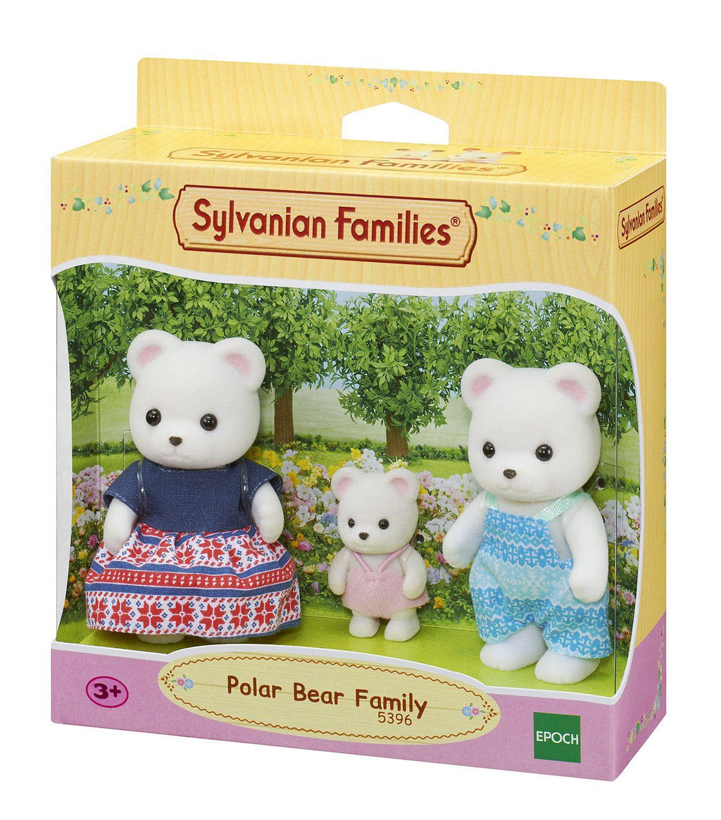 Set Chwarae Teulu Arth Gwyn Sylvanian Families ar gyfer Plant 3 Oed a Hŷn