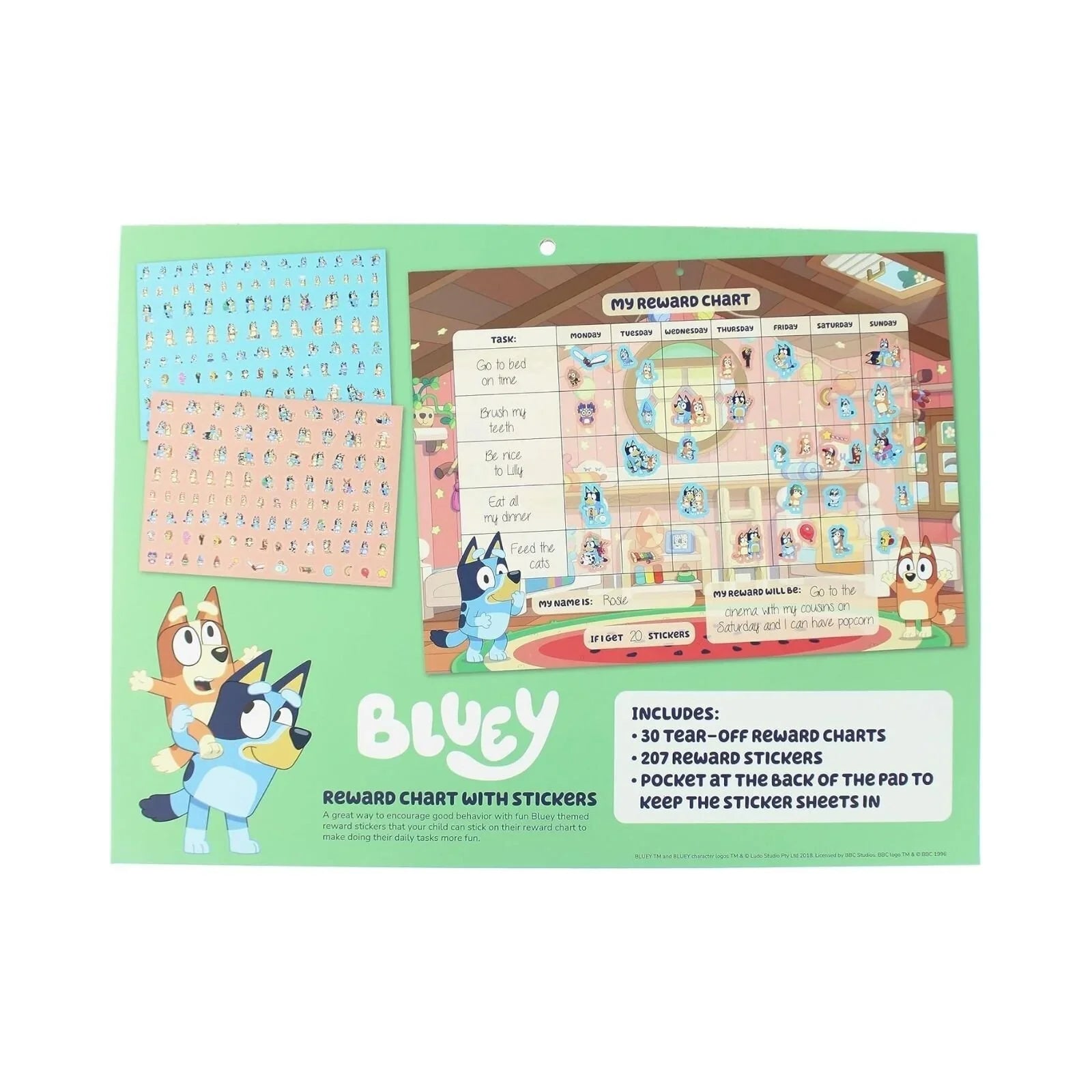 Siart Gwobrwyo Bluey