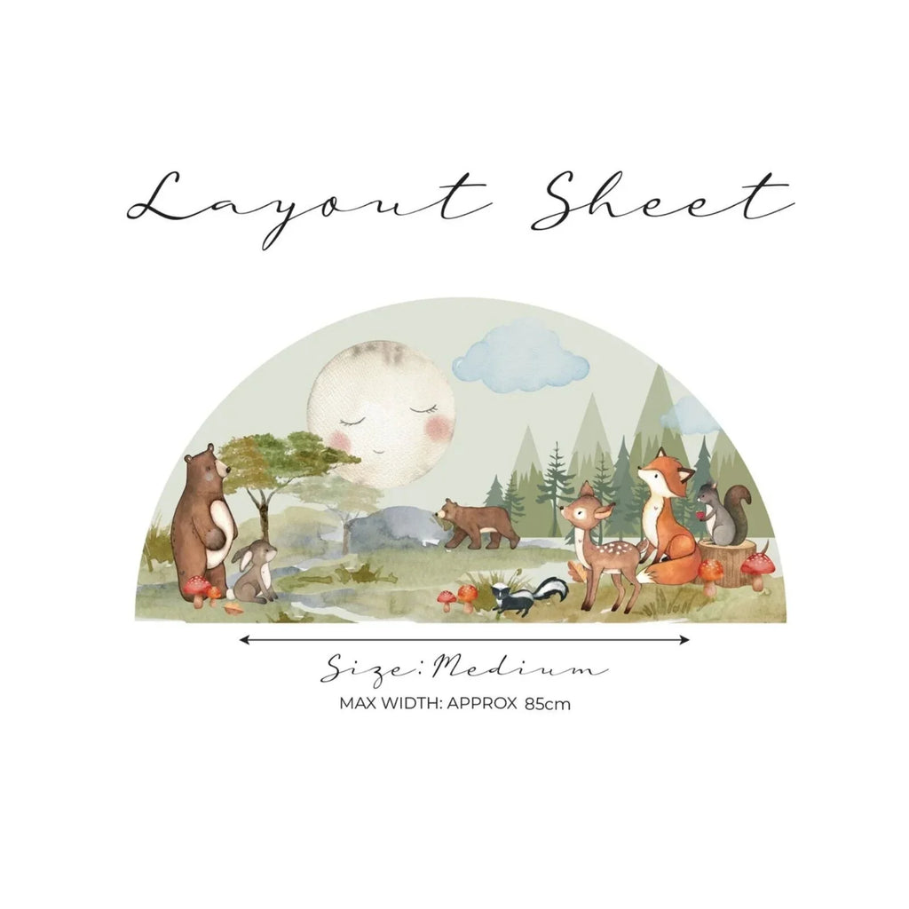 Sticer Wal Hanner Cylch Coedwig Live Vida