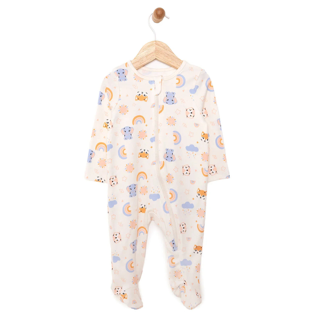 Siwmpsuit Traed i Faban Merch Newydd-anedig HelloBaby - Beige