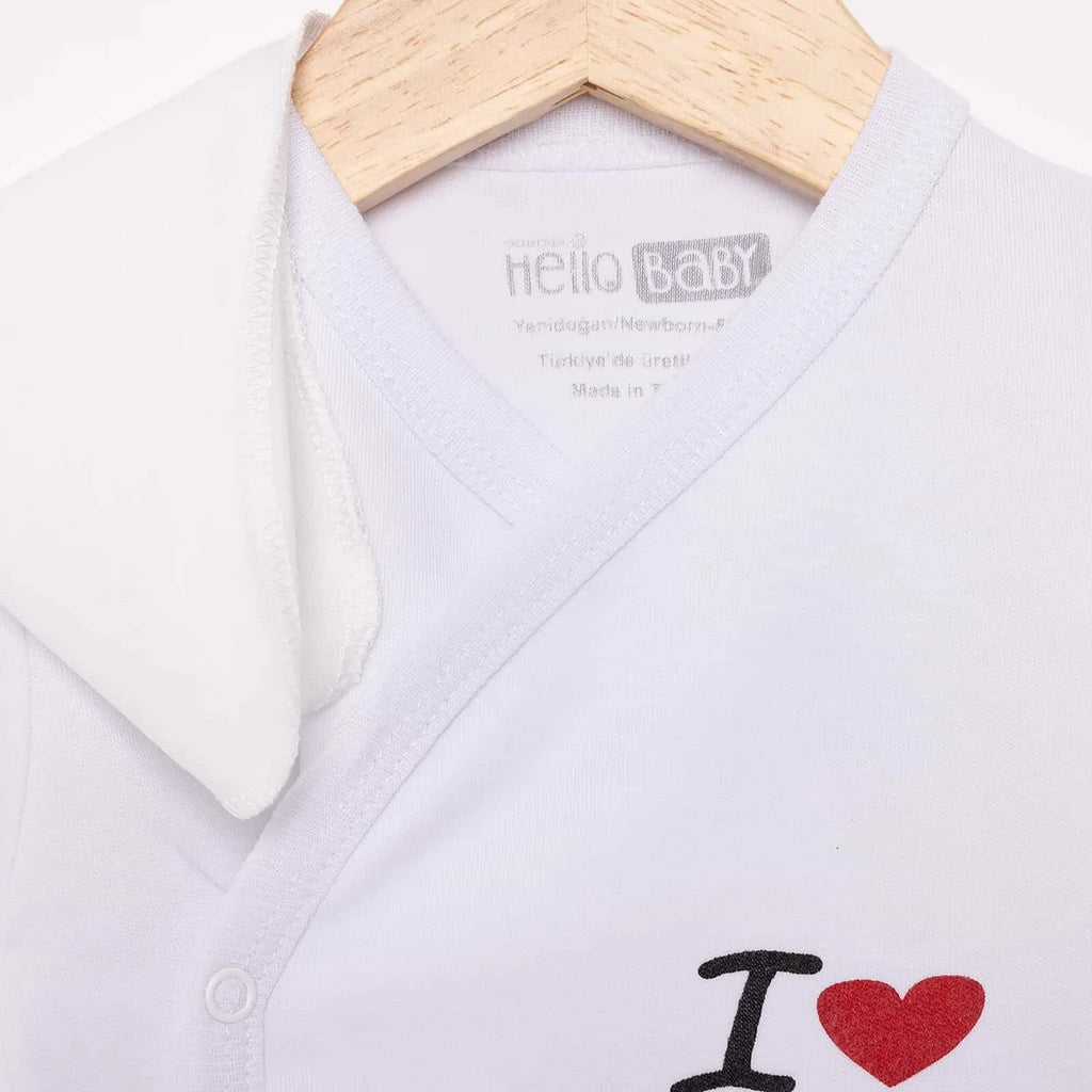 Set Newydd-anedig 10 Darn HelloBaby Girl - Ecru