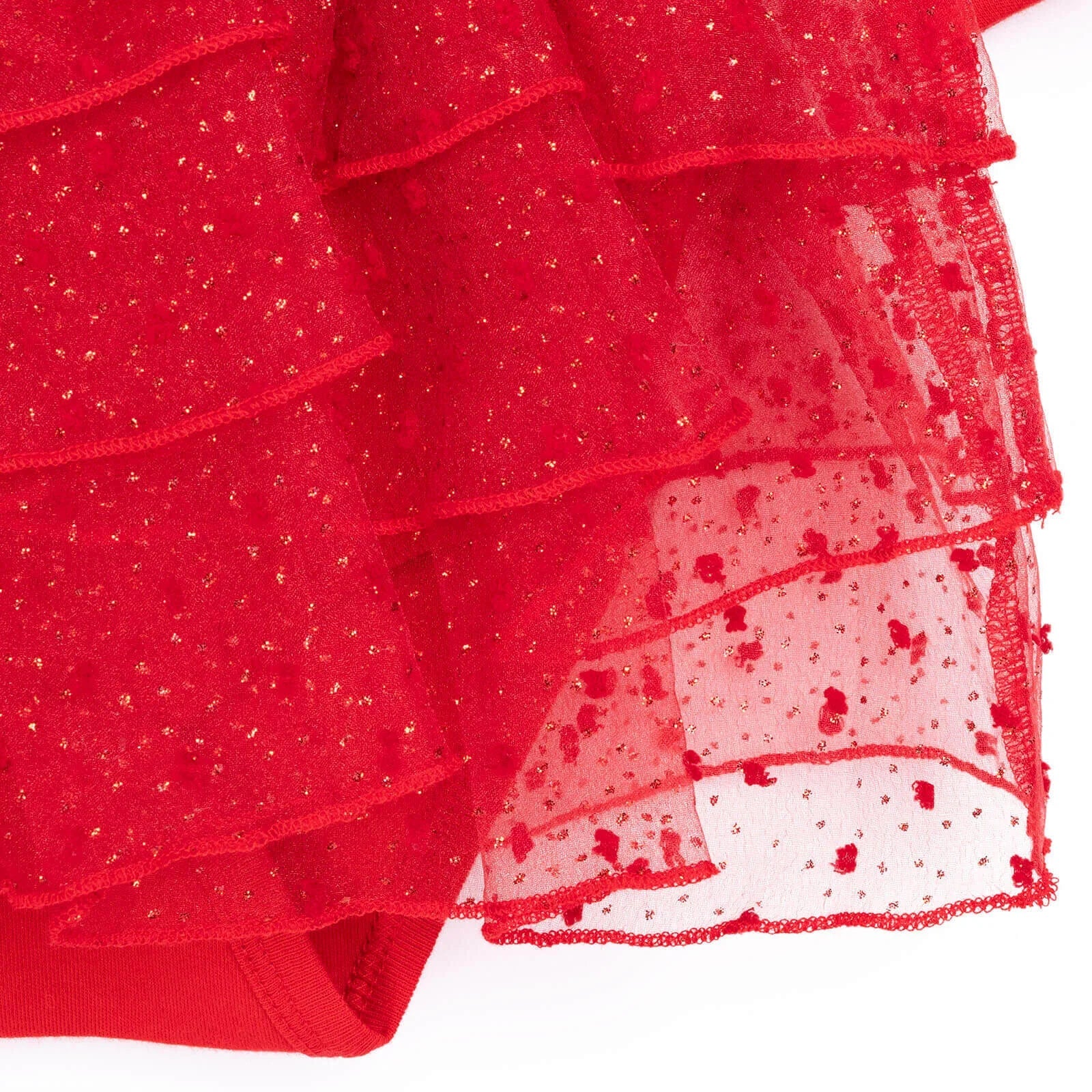 Bodysuit Nadolig Bebetto i Faban - Coch