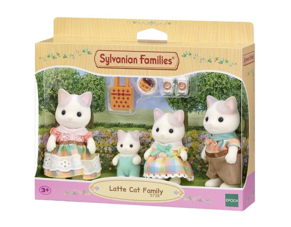 Set Chwarae Teulu Cath Latte Sylvanian Families ar gyfer Plant 3 Oed a Hŷn