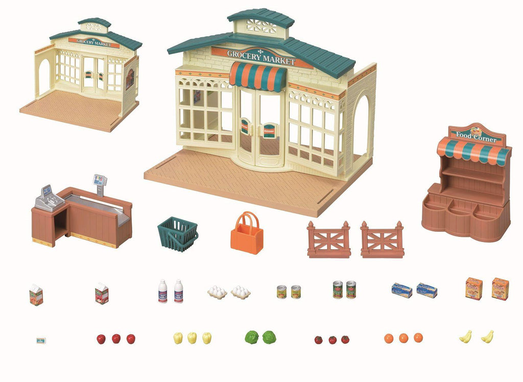 Set Chwarae Marchnad Groseri Sylvanian Families ar gyfer Plant 3 Oed ac I fyny