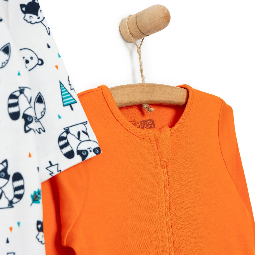 Siwmpsuit Traed i Faban Newydd-anedig HelloBaby - Llwyd Golau