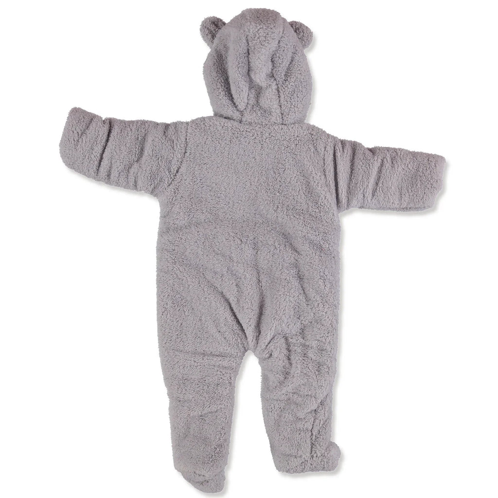 Siwmpsuit Cassiope Newborn Welsoft â thraed - Llwyd