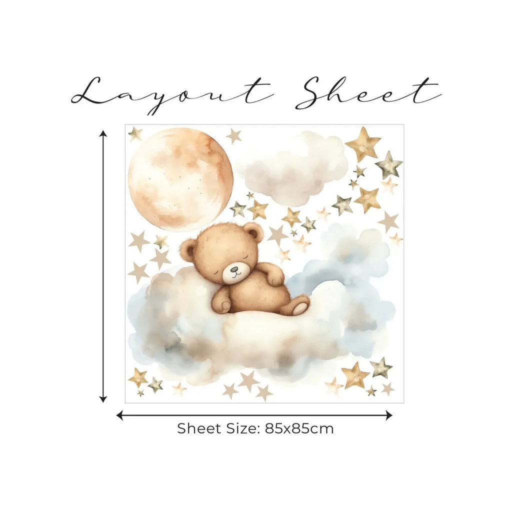 Sticer Murlun Mawr Live Vida Sleeping Bear