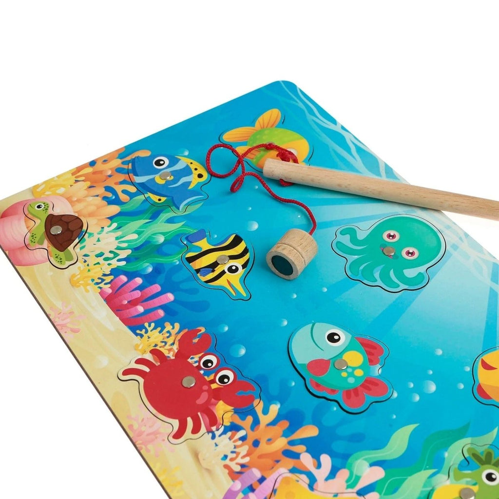 teganau babanod Gêm Bysgota o Bren