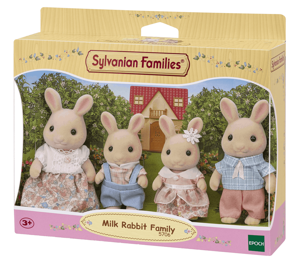 Set Chwarae Teulu Cwningod Llaeth Sylvanian Families ar gyfer Plant 3 Oed a Hŷn