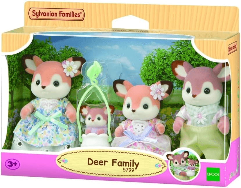 Set Chwarae Teulu Ceirw Sylvanian Families ar gyfer Plant 3 Oed ac I fyny