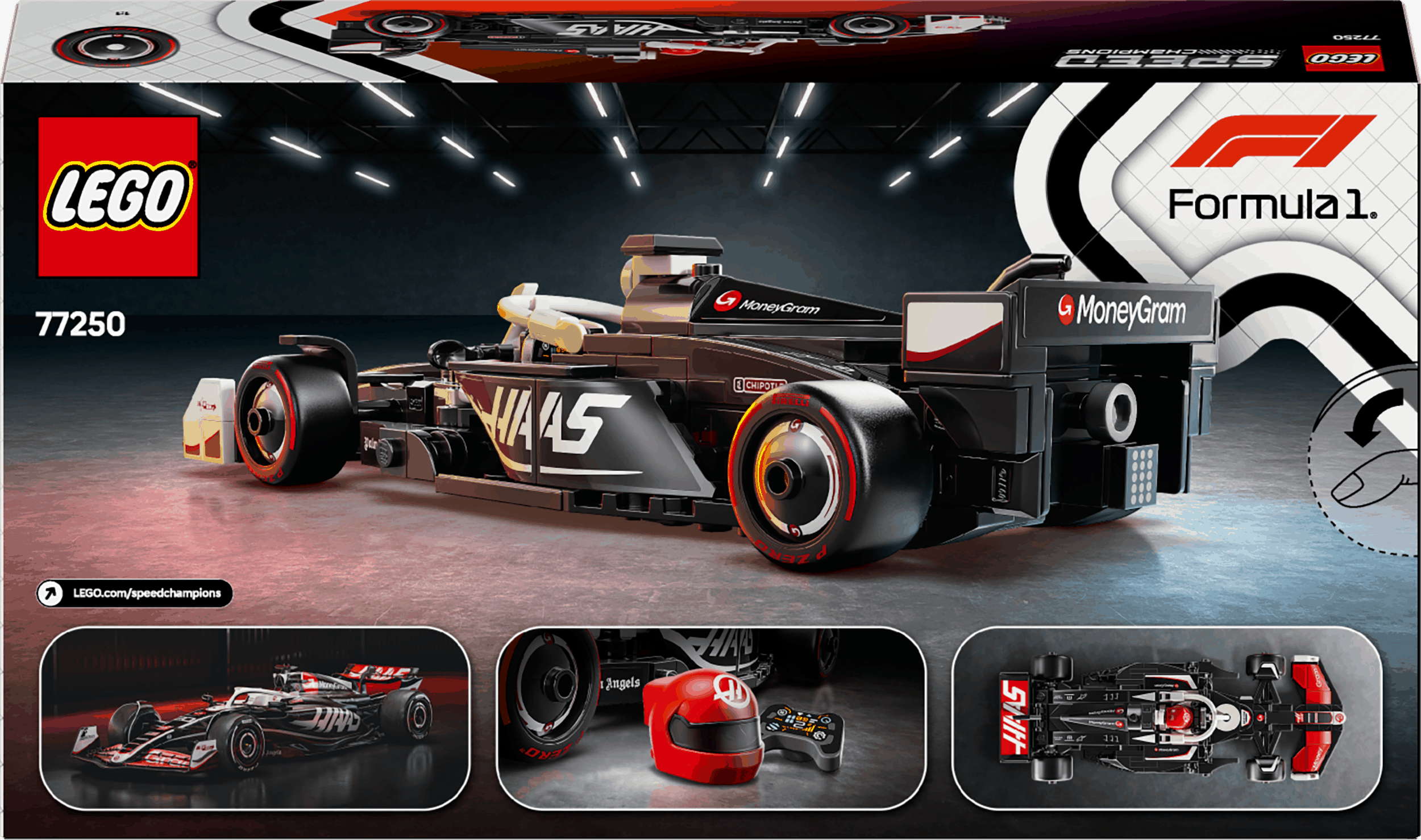 Lego Speed Champions 77250 MoneyGram Haas F1 Team VF-24 Car Rasio 10+